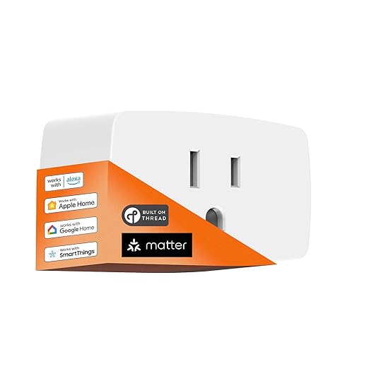 Onvis Matter Over Thread Smart Plug, Smart Mini Outlet, Works with Apple Home, Alexa & Google Home, 15A/1800W (1Pack)