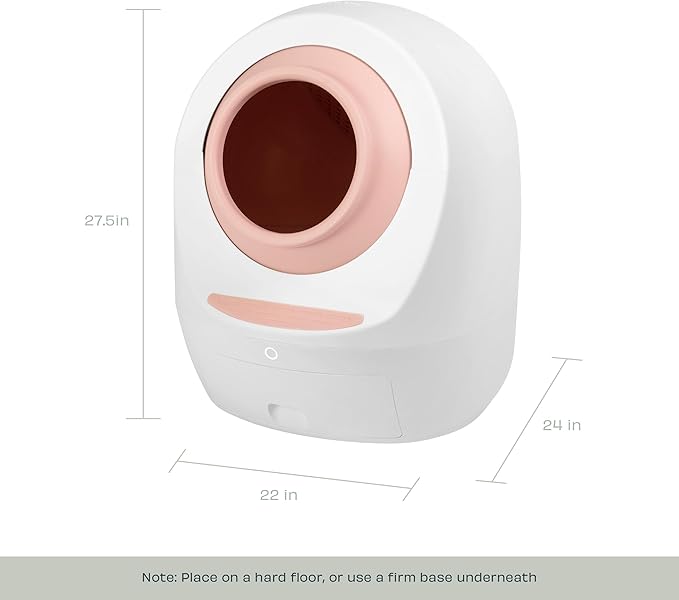 Casa Leo Leo’s Loo Too Self-Cleaning Cat Litter Box, Wi-Fi App Control, <30 dB Whisper-Soft, Anti-Pinch Sensors, UV Odor Defense, Health Monitoring, Large 24 × 22 × 27.6 in