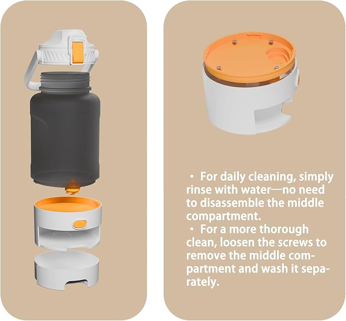 50oz Leakproof Dog Water Bottle for Hiking & Camping with Pet Sharing Technology - Dual Hydration Zones, Portable Dog Water Bottle, Travel Accessories for Humans and Pets, BPA Free, Pink