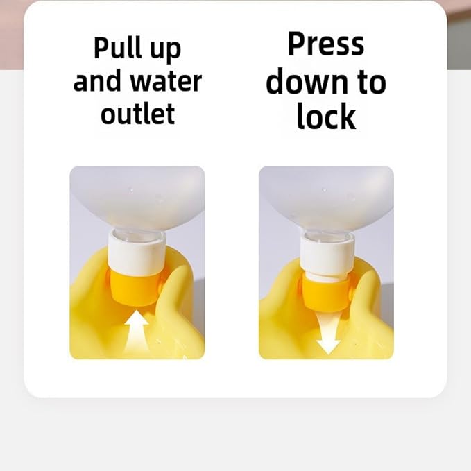 Dog Water Bottle Convenient Leak-Proof Dog Water Bottle Capacity 12 Oz (350 ml).Ldeal for Dogs on Outdoor Walks and Traveling.(Yellow, 12 Ounces)