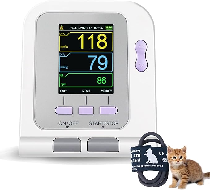 CONTEC08A-VET Digital Veterinary Blood Pressure Monitor Dog/Cat/Pets Small Cuff Size 2.3”-4.3”