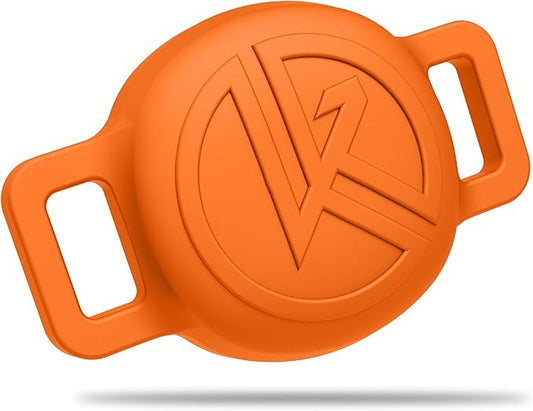 Tile Sticker Cat Collar Holder (2024): The Smallest, Lightest, and Most Comfortable Tracking Case for Cats - Track Your Pet with iPhone Samsung Android Device - Life360 for Boy Girl Kittens (Orange)