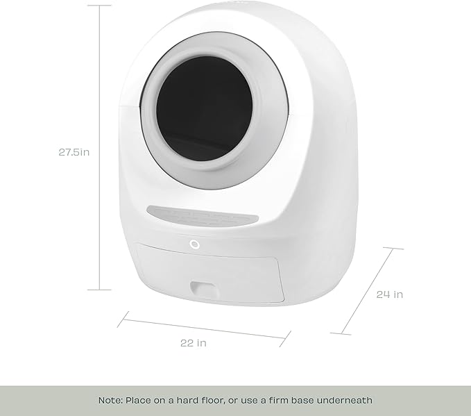 Casa Leo Leo’s Loo Too Self-Cleaning Cat Litter Box, Wi-Fi App Control, <30 dB Whisper-Soft, Anti-Pinch Sensors, UV Odor Defense, Health Monitoring, Large 24 × 22 × 27.6 in