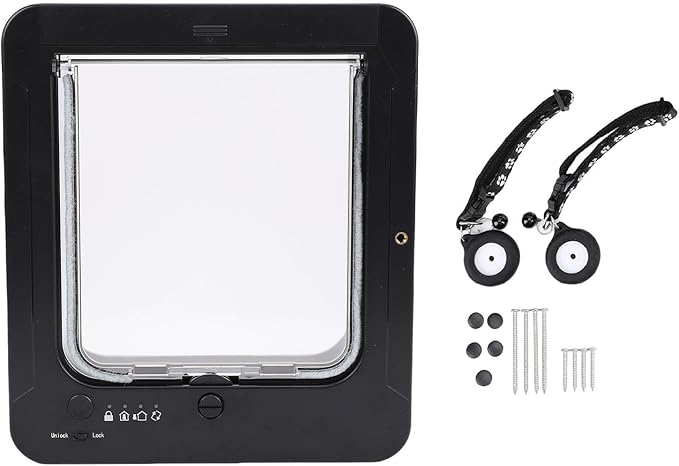 Vikye Electronic Pet Door, Automatic Sensing Smart Collar - Activated Dog or Cat Entry for Kitty Kittens, Easy Installation & Space - Saving Design