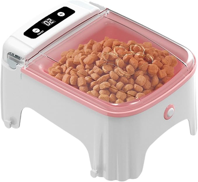 Automatic Cat Feeder - Auto Pet Feeder, Programmable Smart Cat Food Dispenser | Electric Timed Feeding Bowl with Sensor Lid, Dry Food Portion Control for Kitten Puppy Small Dog ABS 2000mAh