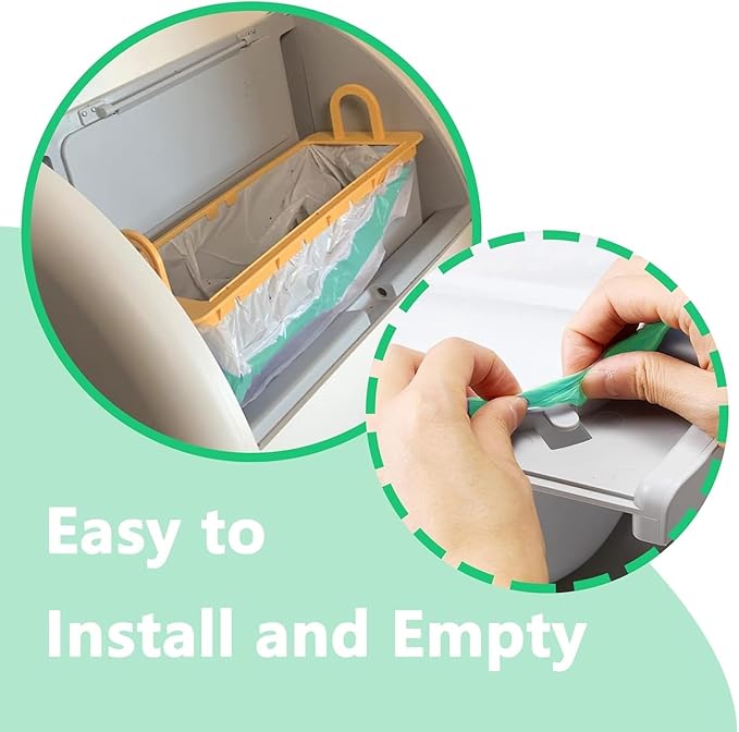 180 Count Self-Cleaning Cat Litter Box Liners Bag Fit For MW-SC01/MW-SC02/MW-LR01, Drawstring Heavy Duty Pet Litter Receptacles Bags Compatible with Automatic Cat Litter Box-18" * 12"