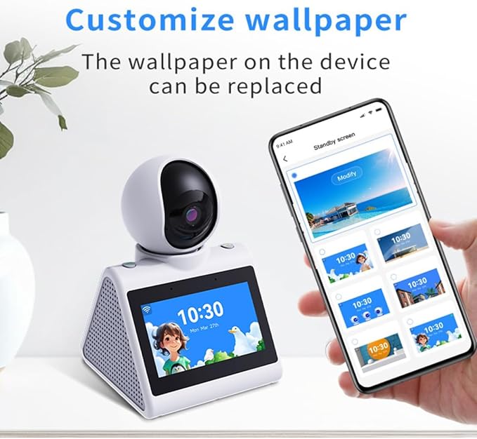 Indoor Home Security Camera(Intelligent Voice Version) Two Way Video Camera,Pet Dog Camera Monitor for Baby/Elder/Nanny/Pet/Dog with Phone App,Pan/Tilt Dome Camera
