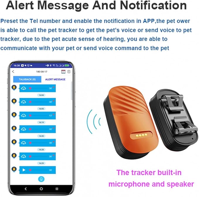 4G LTE Smart Dog GPS Tracker, Live Pet Tracker with Virtual Fence Collar System, IP67 Waterproof, Long Battery Life, Customizable Boundaries App Control, Yard Outdoor (Subscription Required)