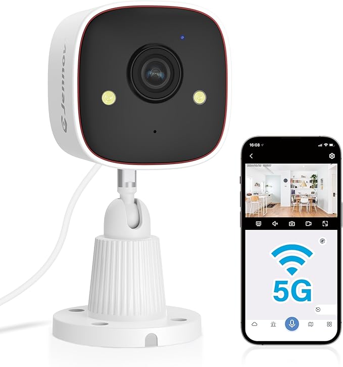 Jennov Outdoor/Indoor Security Cameras 5Ghz/2.4Ghz, 2K HD WiFi/Color Night Vision/Motion Detection /2-Way Audio/IP66 Waterproof Pet Dog Cat Baby Monitor Camera for Home Security