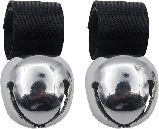 SCENEREAL Large Dog Collar Bell, 2 Pack Dog Bell for Collar, Noise Maker Extra Loud Anti-Theft Bell for Training, Hiking, Walking, Hunting, Pet Tracker, Save Birds & Wildlife, Silver x 2, S