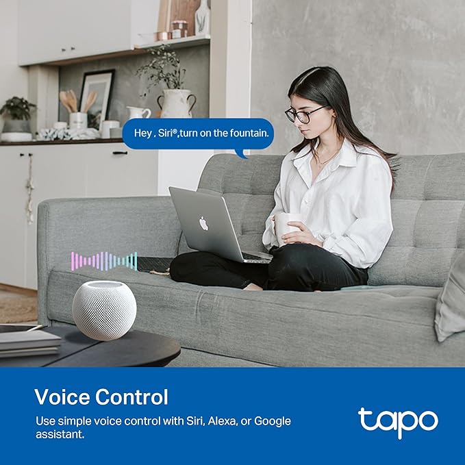 TP-Link Tapo Matter Outdoor Smart Plug, 2 Individual outlets, IP65 Weather Resistance, Works with Apple Home, Alexa, Google Home, Long Wi-Fi Range, 2.4G Wi-Fi Only, ETL Certified(Tapo P400M)