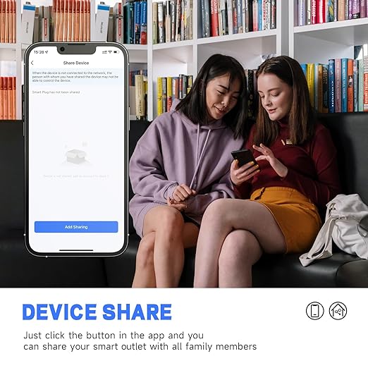 Smart Wall Outlet, Smart Tamper Resistant Outlet Compatible with Alexa and Google Assistant, Remote Control, ETL & FCC Approvel Samrt Receptacle, Requires 2.4 GHz Wi-Fi, No Hub Required, 2Pack