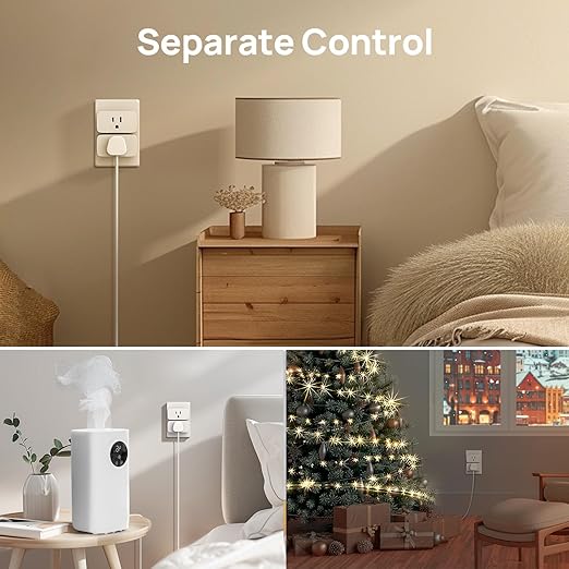 Linkind Matter Smart Plug with Remote, Work with Apple Home, Siri, Alexa, Google Home, SmartThings, Smart Outlet 15A/1800W Max, Smart Automation, Remote Control,Timer&Schedule, 2.4G Wi-Fi, 4 Pack