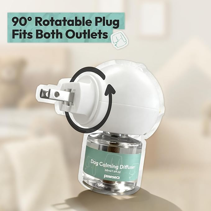 Dog Calming Diffuser Refills - 3 in 1 Kit Dog Pheromones Calming Diffuser for Dog Anxiety Relief, Stress Barking, Supports restful Sleep and Relaxation for Dogs, 60 Days Lasting Refills