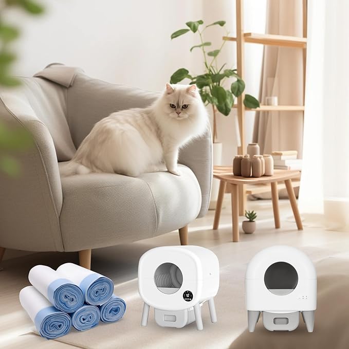 100 Count 26" x 11.8" Cat Litter Box Liners for Fsitego and Fumoi Self Cleaning Litter Box, Extra Thick Heavy Duty Cat Litter Bags Replacement, 3-4 Gallons of Capacity