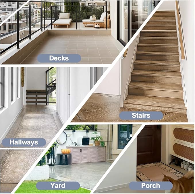 Free Standing Dog Gate with Door,80'' Extra Wide 32'' Tall Metal Dog Gates for Doorways, Foldable Pet Gate Fence Indoor & Outdoor for Stairs,Hallways,Decks,Porch,Yard (4 Panels,Black)