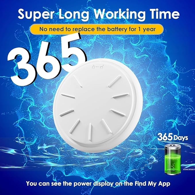 Cat Tracker,Pet Tracker for Cats Compatible with Apple Find My App(Only iOS),Waterproof Tracker Cat Collar with Safety Elastic Buckle,No Monthly Fee,Works with Any Collar (Orange)