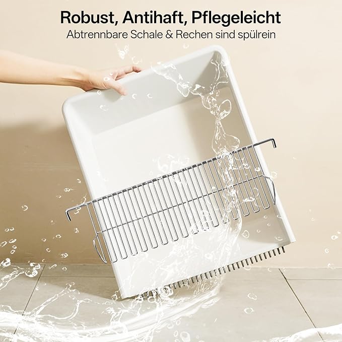 Self Cleaning Cat Litter Box, Open-Top Automatic Litter Box for Multiple Cats, Weight Sensors Safety Protection, Smart APP Control, Odor Control, Works with Clumping/Bentonite/Mineral Litter