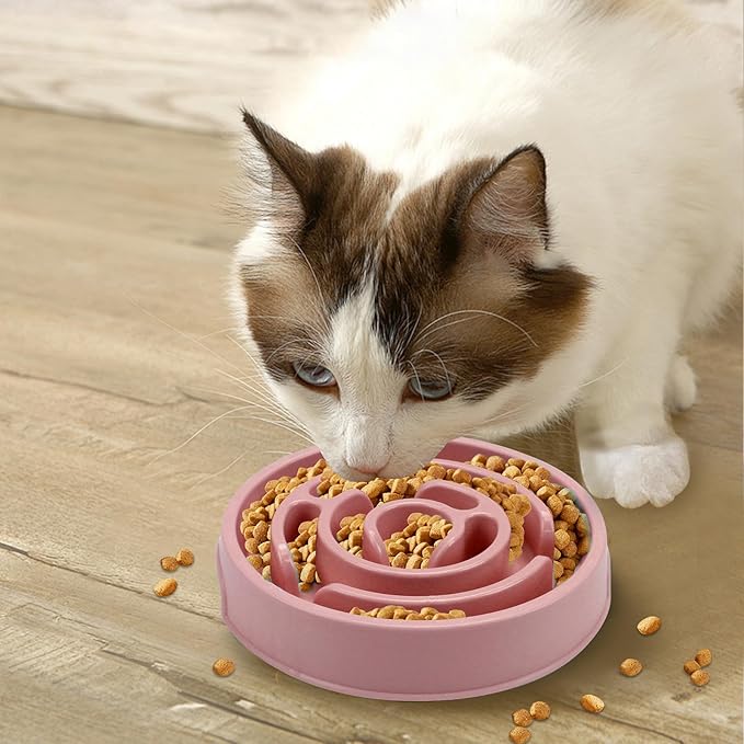 Slow Feeder Dog Bowls, Puzzle Dog Bowl with Anti-Slip, Slow Feeder & Non-Slip Design, Boredom and Anxiety Reducer, Suitable for All Breed Dogs and Cat