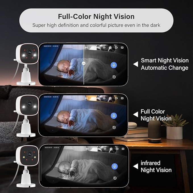 Jennov Outdoor/Indoor Security Cameras 5Ghz/2.4Ghz, 2K HD WiFi/Color Night Vision/Motion Detection /2-Way Audio/IP66 Waterproof Pet Dog Cat Baby Monitor Camera for Home Security