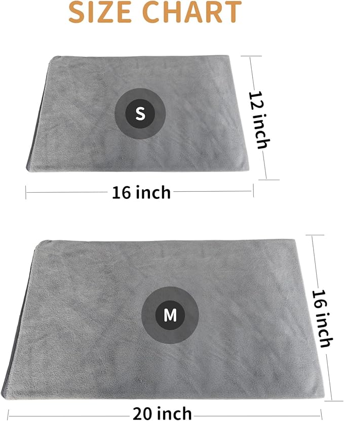 Pet Heating Pad for Cats and Small Dogs,Heated Cat Bed,Auto Temperature Control Waterproof Indoor Electric Pet Heating Pads for Cats with Chew Resistant Cord,16 * 12inch