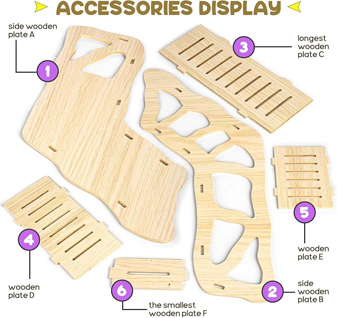 Hamster Hideout Climbing Ladder and Tunnel for Burying in Bedding or Connecting with Accessories
