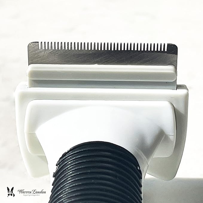Warren London Short-Hair Deshedding Brush – Small | 1.75″ Stainless Steel Edge Removes Up to 95% Loose Fur | Gentle Undercoat Tool for Toy & Small Breeds | Ergonomic Anti-Slip Grip