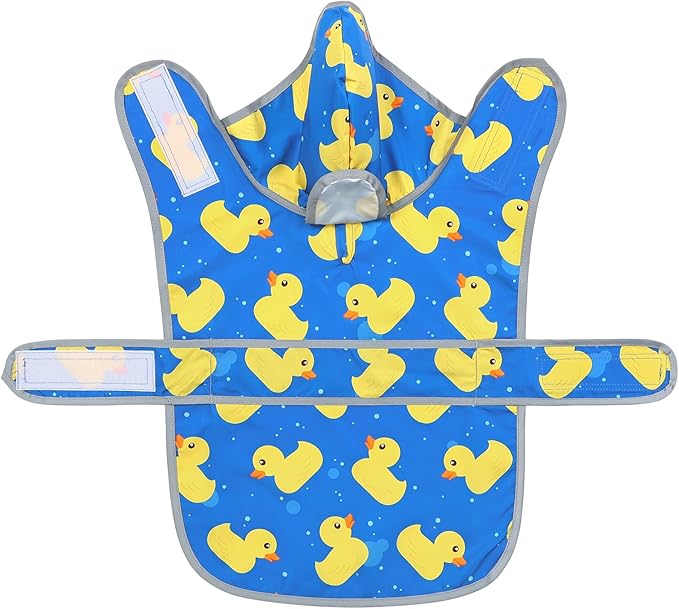 Dog Raincoats for Large Dogs Waterproof Hooded Rain Jacket with Reflective Strips Leash Hole & Poncho Adjustable Fit (ShinyDuck,XXL)