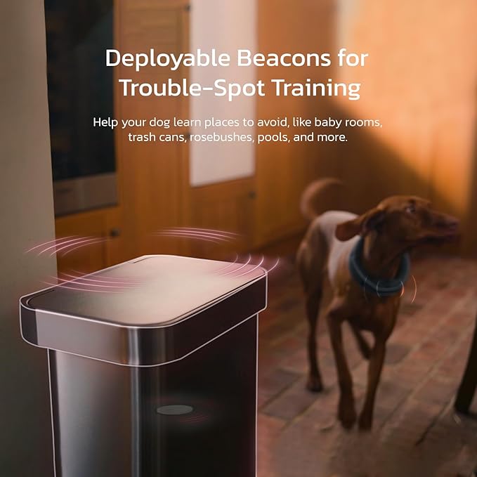 SATELLAI Dog Wireless Fences, Pink The Most Advanced GPS Dog Collar with AI Analysis, Precise Positioning, 5-Day Battery, and IP68 Waterproof, Flexible Virtual Fencing for Medium & Large Dogs