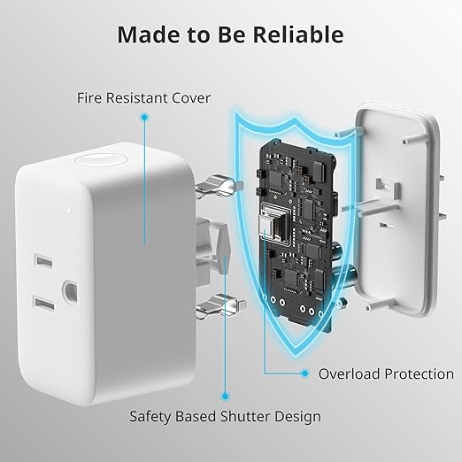 ใ2025 Newใ SwitchBot Smart Plug Mini 15A(4 Pack), Energy Monitor, Smart Home WiFi(2.4GHz) & Bluetooth Outlet, Compatible with Alexa & Google Home, APP Remote Control & Timer Function, No Hub Required