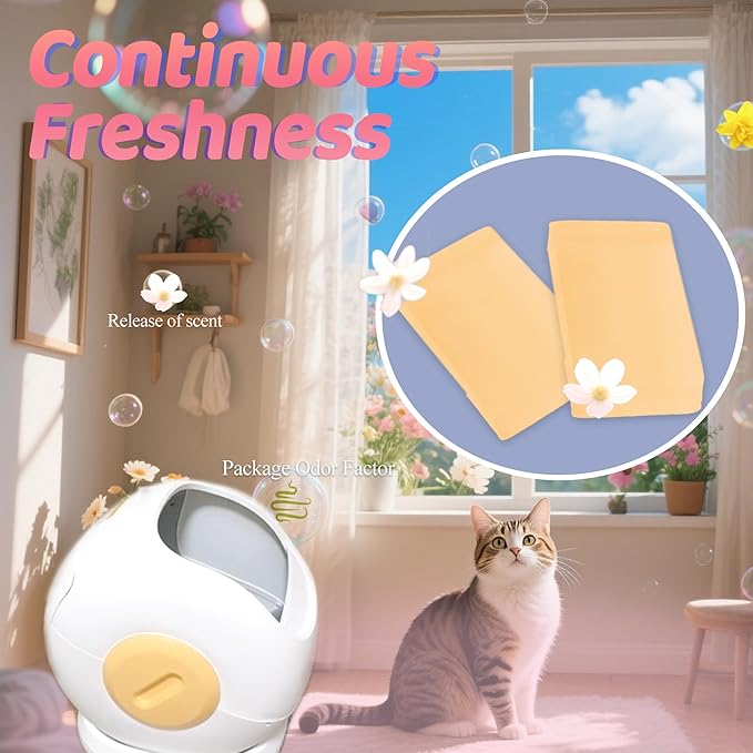 NewKe 6 Pack Cat Odor Eliminator for Meowant Self-Cleaning Cat Litter Box, Litter Deodorizer Compatible with MW-SC01/MW-SC02/LB02, Cat Toilet Odor Deodorant Gel, Pet Gift