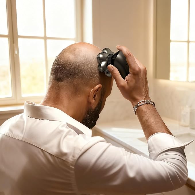 7D Arc Electric Shaver for Head & Body, 5-in-1 Electric Razor, Waterproof Wet/Dry Head Shaver with Magnetic Detachable Head, LED Display Rechargeable Electric Shaving & Grooming Kit, Dark Gray