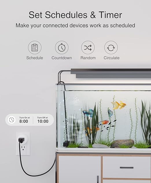 GHome Smart Plug Mini, WiFi Smart Outlet Plug Works with Alexa and Google Home, Timer Outlet with APP Control, Smart Plugs Only Supports 2.4GHz Network, No Hub Required, ETL FCC Listed, White