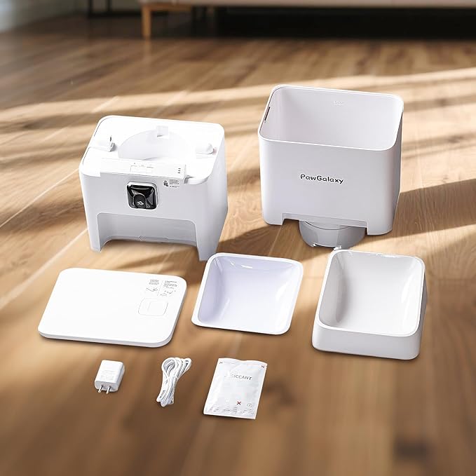 Automatic Cat Feeder with Camera, 1080P HD Night Vision 5G WiFi Smart Pet Feeder for Cats & Dogs – App Control, Timed Feeding, Portion Control, Two-Way Audio, Dual Power Supply