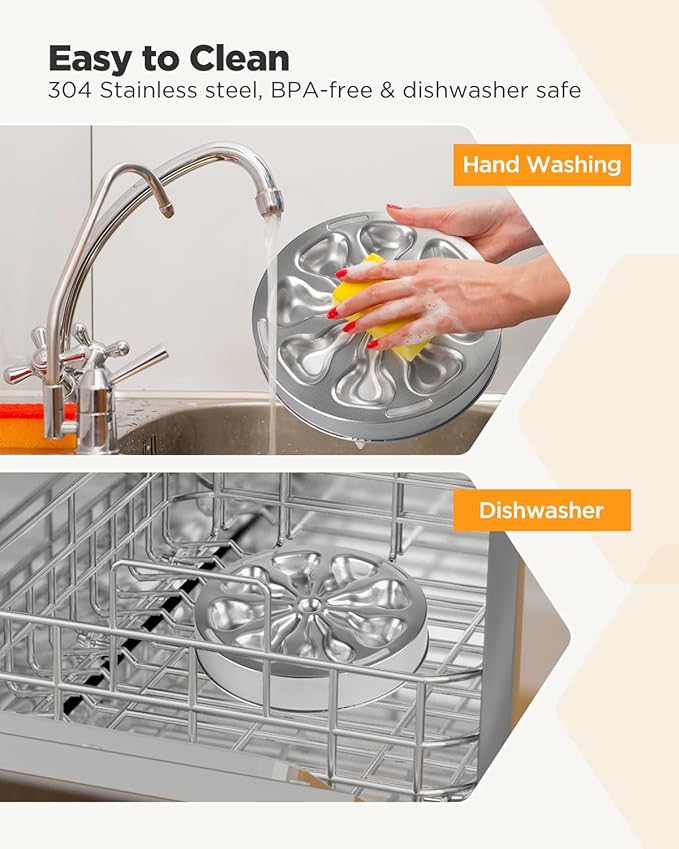 Slow Feeder Dog Bowls – Stainless Steel Non-Slip Metal Bowl for Slow Feeding, 5 Cups Large Capacity, Double-Sided Design for Dry, Wet, or Raw Food, Ideal for Small, Medium, Large Dogs