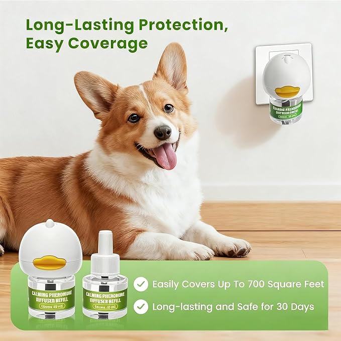 9 Pack Dog Calming Pheromones Diffuser - 180 Day Supply with 3 Plug Ins & 6 Refills (48ml) - Anti-Anxiety Relief for Dogs, Calms Barking, Separation Stress & Travel Anxiety