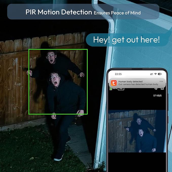 2.4G/5G WiFi Camera for Home Security with Double Solar Panels, 2K Solar Security Camera Wireless Outdoor, Color Night Vision, 2-Way Talk, Spotlight, Siren,IP66, Cloud/SD, AI Detection, Works w/Alexa