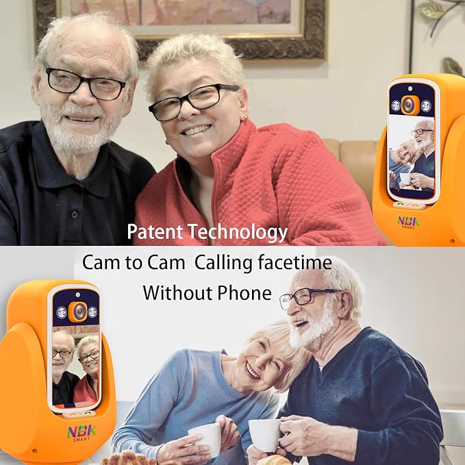 2 Way Camera Audio/Video,2.8''Screen Pan/Tilt WiFi AI Motion Detection for Baby/Pet/Puppy/Cat/Dog,Facetime Nanny Cam Voice with Phone APP Video Calling Devices for Elderly Indoor,Orange