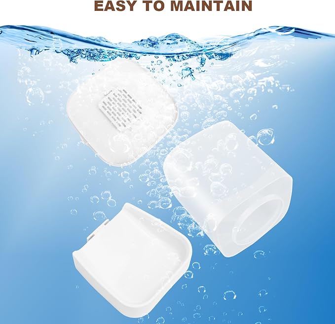 Gugxiom 6L Automatic Cat Feeder for 2 Cats, Cat Food Dispenser, Large Capacity Double Bowls Detachable, Smart APP Control Pet Food Dispenser