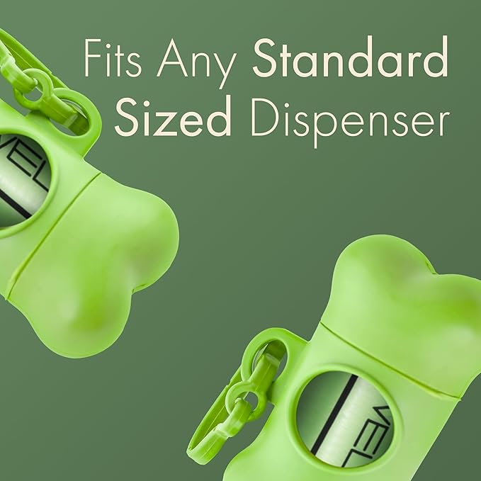 Dog Poop Bag Rolls 300 Count, Not-Made In China, Biodegradable, Leak Proof and Extra Thick Refill Bags For Dogs and Cats, Unscented Earth Friendly Waste and Doggy Litter Bag