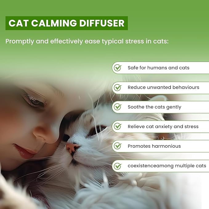 9 Pack Cat Calming Pheromone Diffuser - Cat Calming Diffuser for Multi-Cat Homes - Stops Fighting, Reduces Stress & Anxiety - 180 Day Supply w/ 3 Diffusers & 6 Refills (48ml Each)