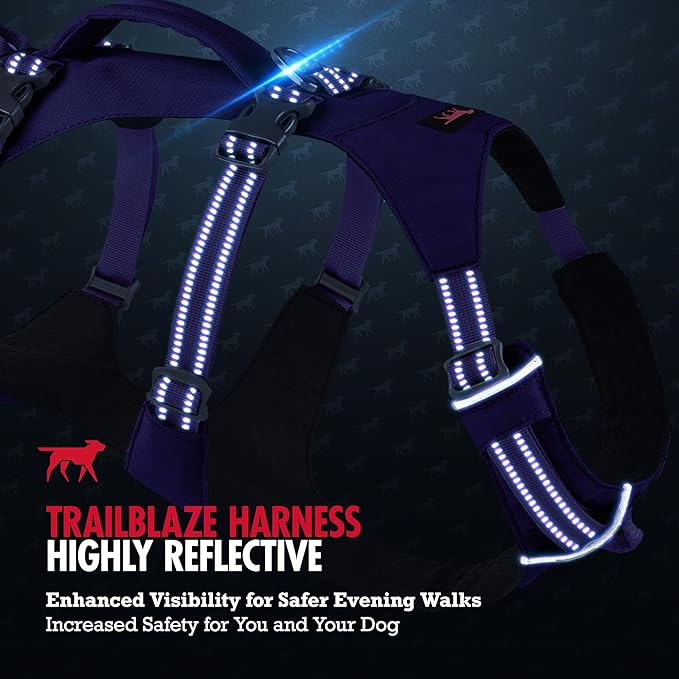 Tuff Pupper Escape Proof Dog Harness for Medium Dogs | No Pull Lightweight Adjustable Harness | No Escape Multifunctional Outdoor Pet Gear | Strong Durable Breathable | Secure Comfortable Fit