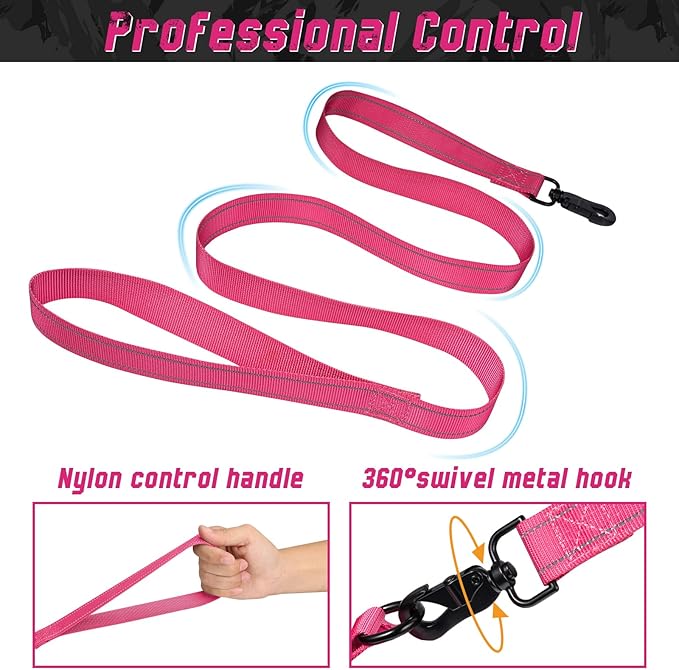 Tactical Dog Harness for Small Dogs, Military Puppy Vest Harness and Leash for Outdoor Training, Adjustable Service Dog Vest with Handle,3 Patches