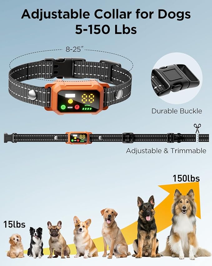 BLACKDOG Dog Training Collar, 4200ft Armor-Proof Dog Shock Collar with Remote, IP67 Waterproof Dog E Collar with 4 Training Modes & Night Vision Dual-Light for All Breeds 5-150lbs (Orange)