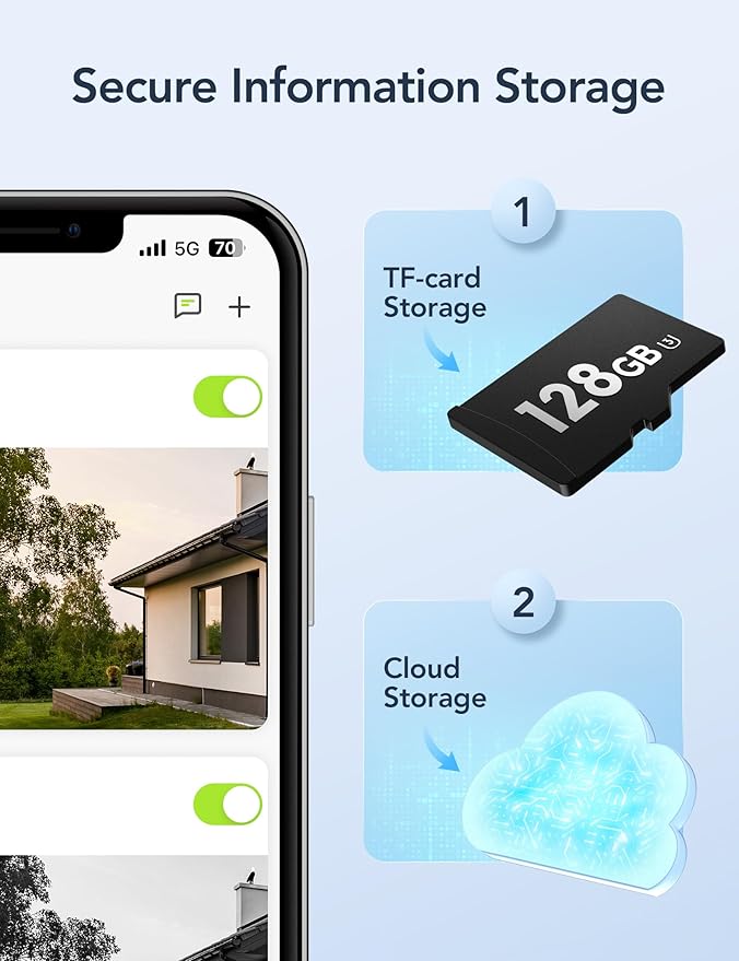 GNCC GK2 Outdoor Security Camera 1080P Home Surveillance with AI Motion Detection, 2.4G WiFi, 355° Pan-Tilt, Color Night Vision, Spotlight, Two-Way Audio, IP65 Waterproof, Cloud & SD Card Storage