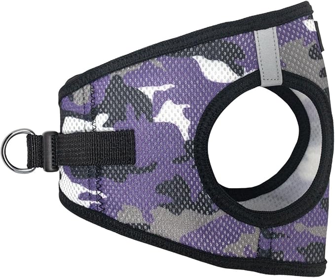 Doggie Design No Choke Dog Harness - Simple Step-in and Go Dog Vest for Small, Medium, and Large Breeds - Breathable Mesh Polyester Pet Harness - Purple Camo - 2XL/3XL