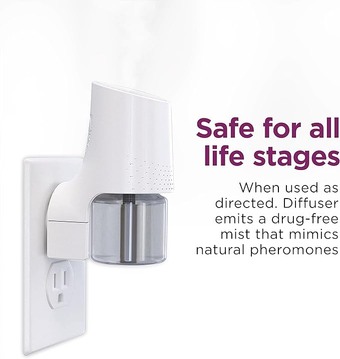 Comfort Zone 30 Day Starter Kit; 1 Multicat Diffuser & 1 Refill; Cat Calming Pheromone; Reduce Stress, Aggression, Fighting, Urine Marking, Scratching