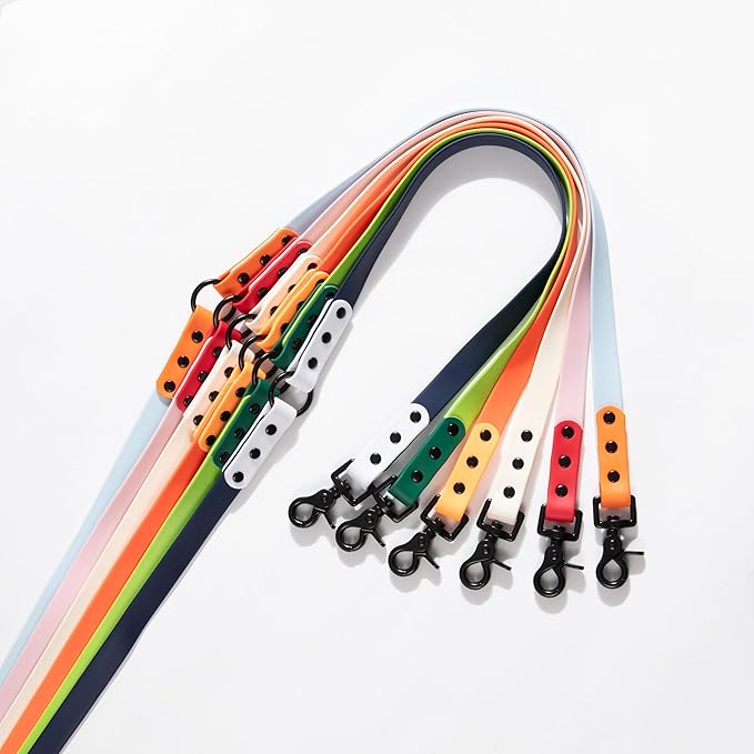 WLK1006D-5SET Luna Large 8FT Adjustable 6-in-1 Waterproof Hands-Free Leash and Collar with LED Flashlight, Bag Dispenser, and Poop Bag Holder, Fishbowl