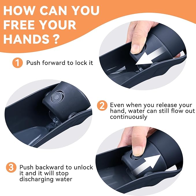 27 OZ Dog Water Bottle Portable Stainless Steel Convenient Pet Water Dispenser, Leak Proof Puppy Travel Water Bowl for Dog Outdoor Walking, Hiking, Perfect Size for All Dog Breeds, Whole Blue