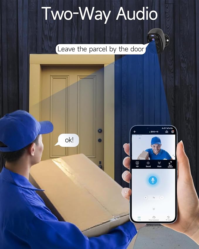 ELECCTV 5G/2.4G WiFi Security Cameras Wireless Outdoor, 2K Battery Powered WiFi Cameras with AI Motion Detection Spotlight Siren,Color Night Vision, 2-Way Talk, IP65, Works w/Alexa (W1SP-B-1PC)